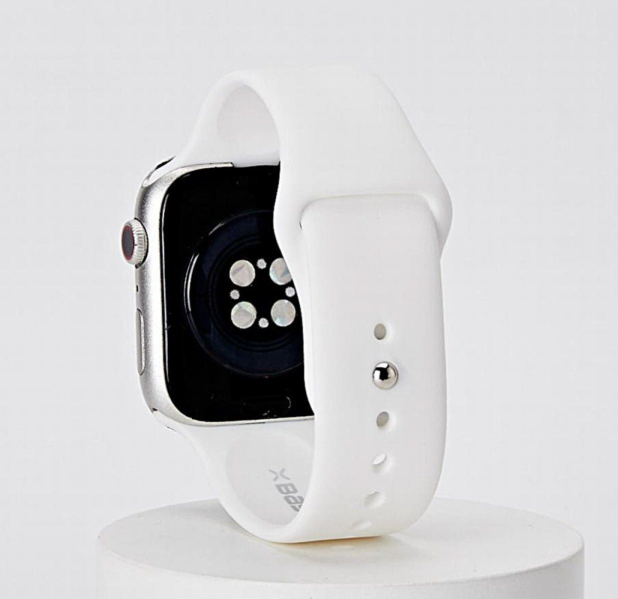 White Silicone Watch Band Made for Apple Watch - Large (42/44/45/49mm)