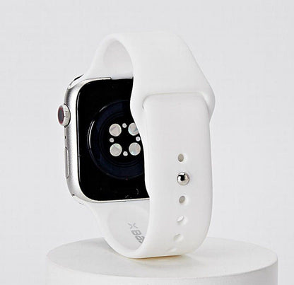 White Silicone Watch Band Made for Apple Watch - Large (42/44/45/49mm)