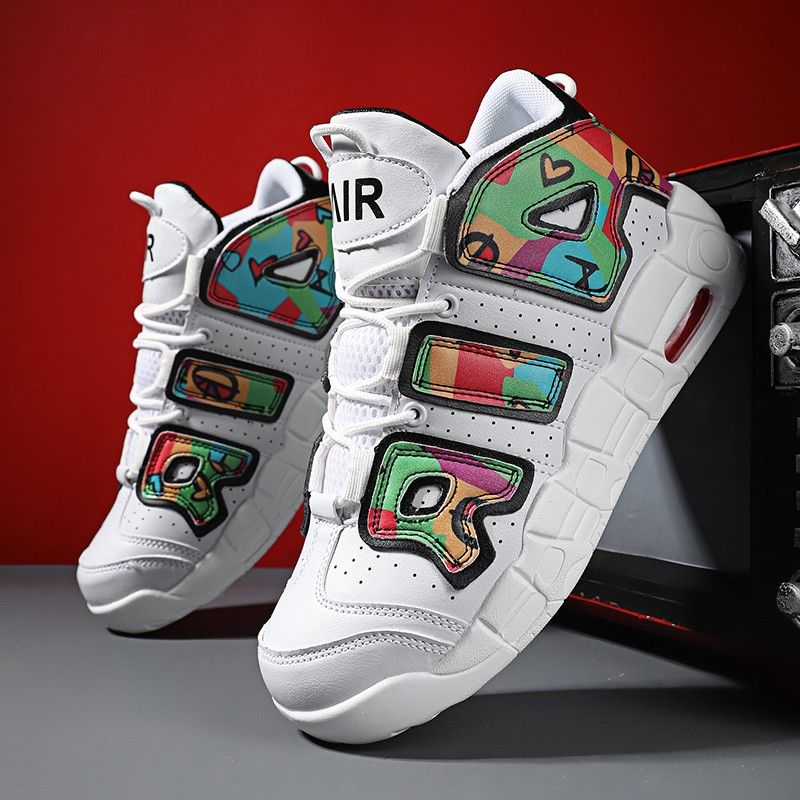New men's and women's trend fashion personality basketball sneakers fashion match men's sneakers 5 colors
