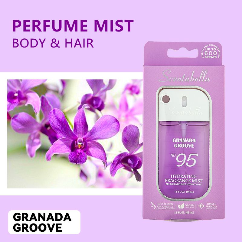 4 Scents Travel-Size Body & Hair Fragrance Mist (1.5 fl oz) - Long-Lasting Fruity & Floral Fragrance for Women, Dates & Gifts