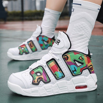 New men's and women's trend fashion personality basketball sneakers fashion match men's sneakers 5 colors