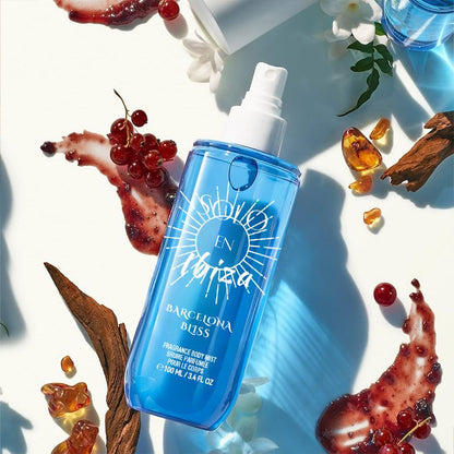 2-Piece Set, SOLO EN IBIZA Body & Hair Fragrance Mist And Body Cream Gift Box For Men And Women, Long Lasting Fragrance, 4 Different Scent, Perfect For Holiday Gifts, Dating, Daily Life, Parties