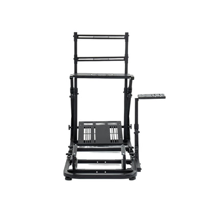 Enhanced and stable racing wheel cockpit, compatible with Fanatec, PXN, Thrustmaster, and Logitech adjustable driving simulators, excluding handbrake, pedals, and monitor -No self pick up