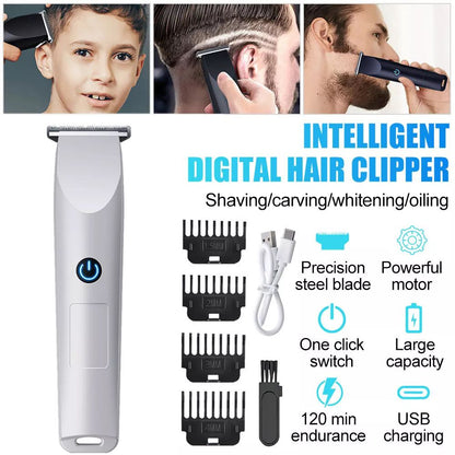 Professional Hair Clippers Trimmer Cutting Beard Cordless Barber Shaving Machine