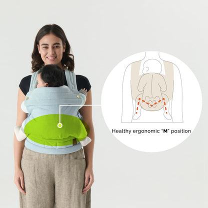 Ergonomic Baby Carrier Newborn to Toddler, Lightweight & Breathable Cotton Infant Carrier for Hands Free Comfort