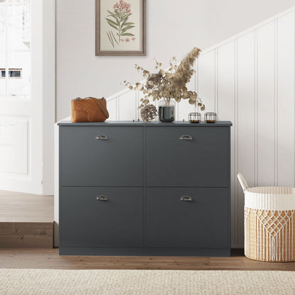 Shoe Cabinet,Hidden Slim Narrow Shoe Rack Cabinet with 4 Drawers for Entryway, Foyer,Hallway,Bedroom