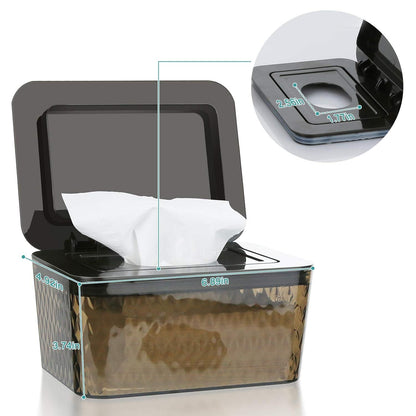 Wipes Dispenser, One-Handed Operation Wipe Holder for Baby & Adult, Seal-Designed Wipes Container for Bathroom Keep Diaper Wipes Fresh