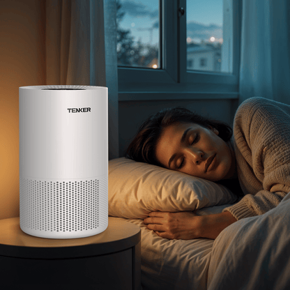 TENKER AP-6980 Air Purifier White US 1300ft² Large Rooms H13 Heap 3-Stage Filtration 3 Speeds 3 Timer w/Light Air Cleaner Machine