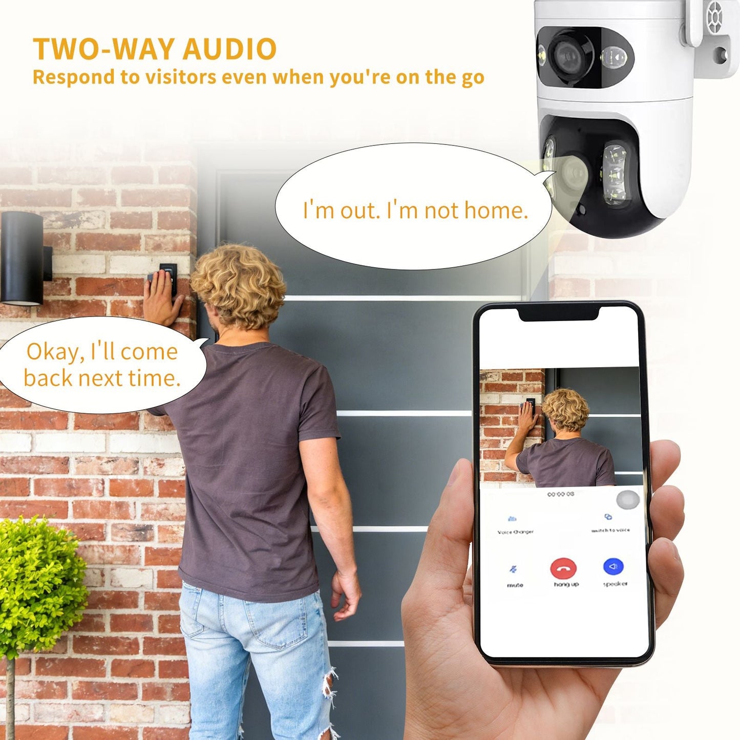 Dual eye gun ball linkage monitoring camera, panoramic+detail dual camera, high-definition security more comprehensive