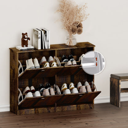 Shoe Cabinet,Hidden Slim Narrow Shoe Rack Cabinet with 4 Drawers for Entryway, Foyer,Hallway,Bedroom