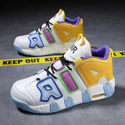 New men's and women's trend fashion personality basketball sneakers fashion match men's sneakers 5 colors