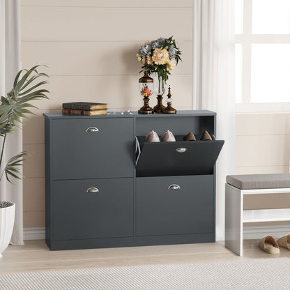 Shoe Cabinet,Hidden Slim Narrow Shoe Rack Cabinet with 4 Drawers for Entryway, Foyer,Hallway,Bedroom