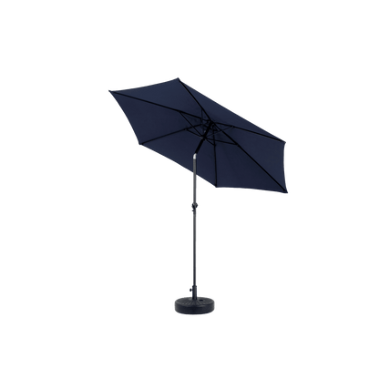 9FT Outdoor Patio Umbrella,Outdoor Table Umbrella with 6 Sturdy Ribs, Push Button Tilt and Crank,Yard Umbrella, Market Umbrella for Deck, Backyard, Pool (Base Not Included),Navy Blue