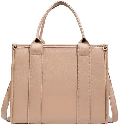 Roecytu PU Tote Bag for Women Simple Large-capacity Tote Bag Crossbody Tote Bag Messenger bag Handbag Zipper Fashion Tote Bag