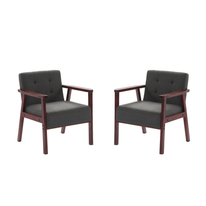 Wood Frame Accent Armchair