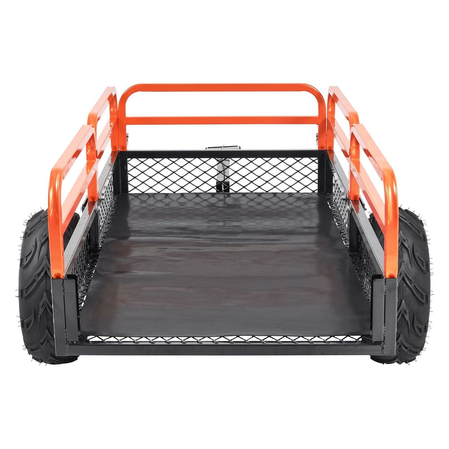 Heavy Duty Steel ATV Dump Trailer, 1500-Pound Load Capacity 15 Cubic Feet, Tow Behind Dump Cart Garden Trailer, with Removable Sides and 2 Tires, for Mowers, Tractors, ATV, UTV
