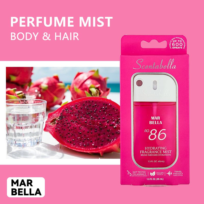 4 Scents Travel-Size Body & Hair Fragrance Mist (1.5 fl oz) - Long-Lasting Fruity & Floral Fragrance for Women, Dates & Gifts