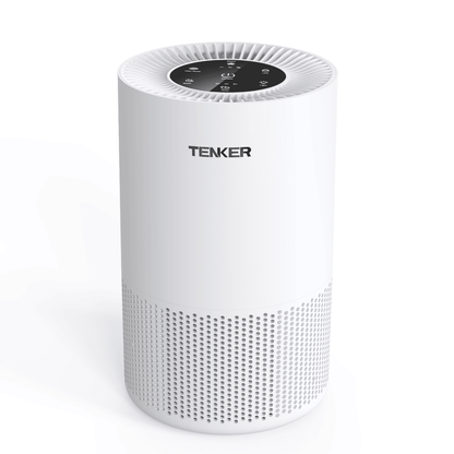 TENKER AP-6980 Air Purifier White US 1300ft² Large Rooms H13 Heap 3-Stage Filtration 3 Speeds 3 Timer w/Light Air Cleaner Machine