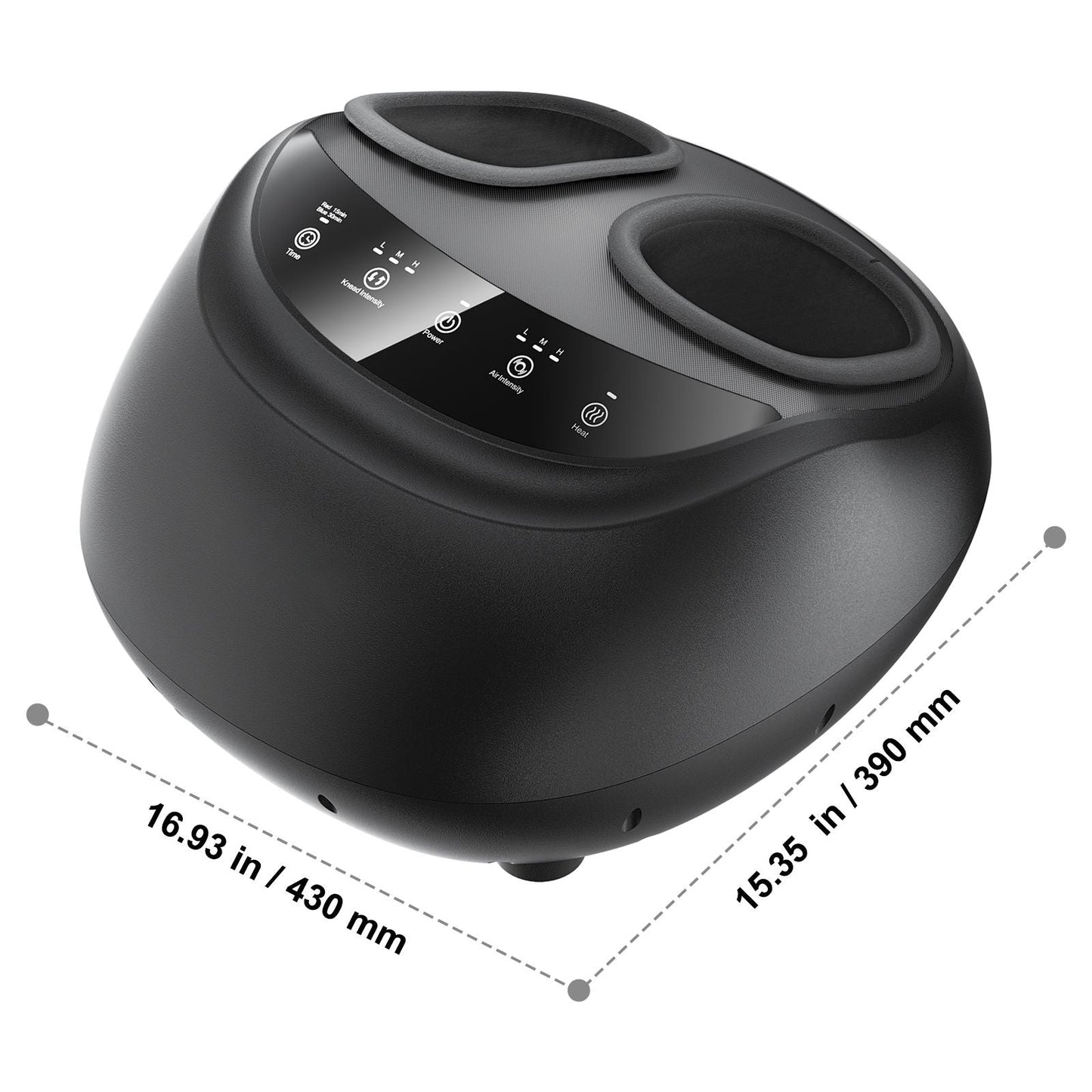 Foot Massager Machine with Heat, Deep-Kneading, Compression, and Shiatsu for Plantar Fasciitis, Neuropathy, Gifts for Men, Women - Fits up to Men Size 12