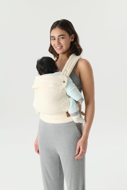 Ergonomic Baby Carrier Newborn to Toddler, Lightweight & Breathable Cotton Infant Carrier for Hands Free Comfort