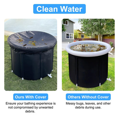 Portable Ice Bath Tub 97Gallon (370L), Portable Insulated Ice Bath Tub for Athletes Recovery, Easy Setup Ice Bathtub for Home Gym CampingCold Plunge Therapy Tub with 5-Layers Insulation, Large Ice Bat