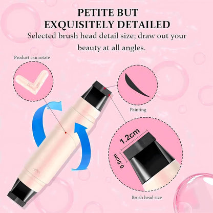 Winged Eyeliner Stamp Pen Dual Head Rotating Design, Quick-Dry, Long-Lasting, Smudge-Proof for Easy Cat Eye (1#/Black)