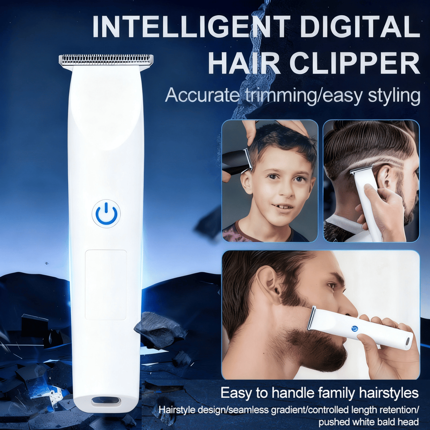 Professional Hair Clippers Trimmer Cutting Beard Cordless Barber Shaving Machine