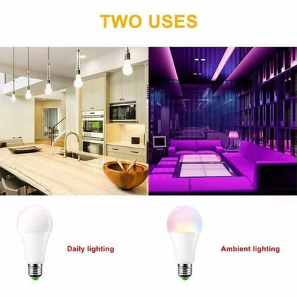 E27 RGB LED Light Bulb 16 Color Changing Magic RGBW Colorful Remote Control Lamp