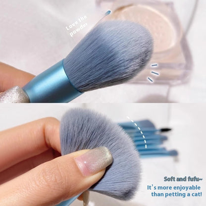 8 PCs Makeup Brushes Suit Portable Beauty Tools