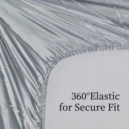 Satin Bed Sheets, King Size Sheets Set, 4 Pcs Silky Bedding Set With 15 Inches Deep Pocket For Mattress King, Grey