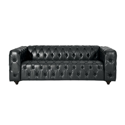 Mirod Comfy 3-seat Sofa With Wooden Legs, PU, For Living Room And Study