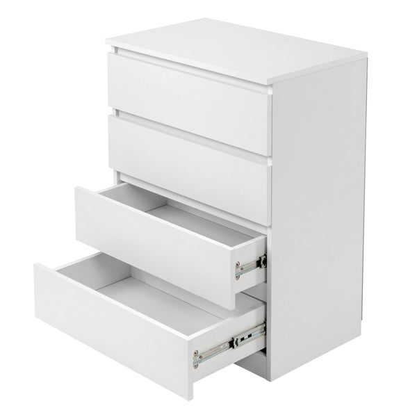 4-drawer Cabinet Without Handles, White