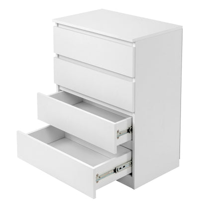 4-drawer Cabinet Without Handles, White