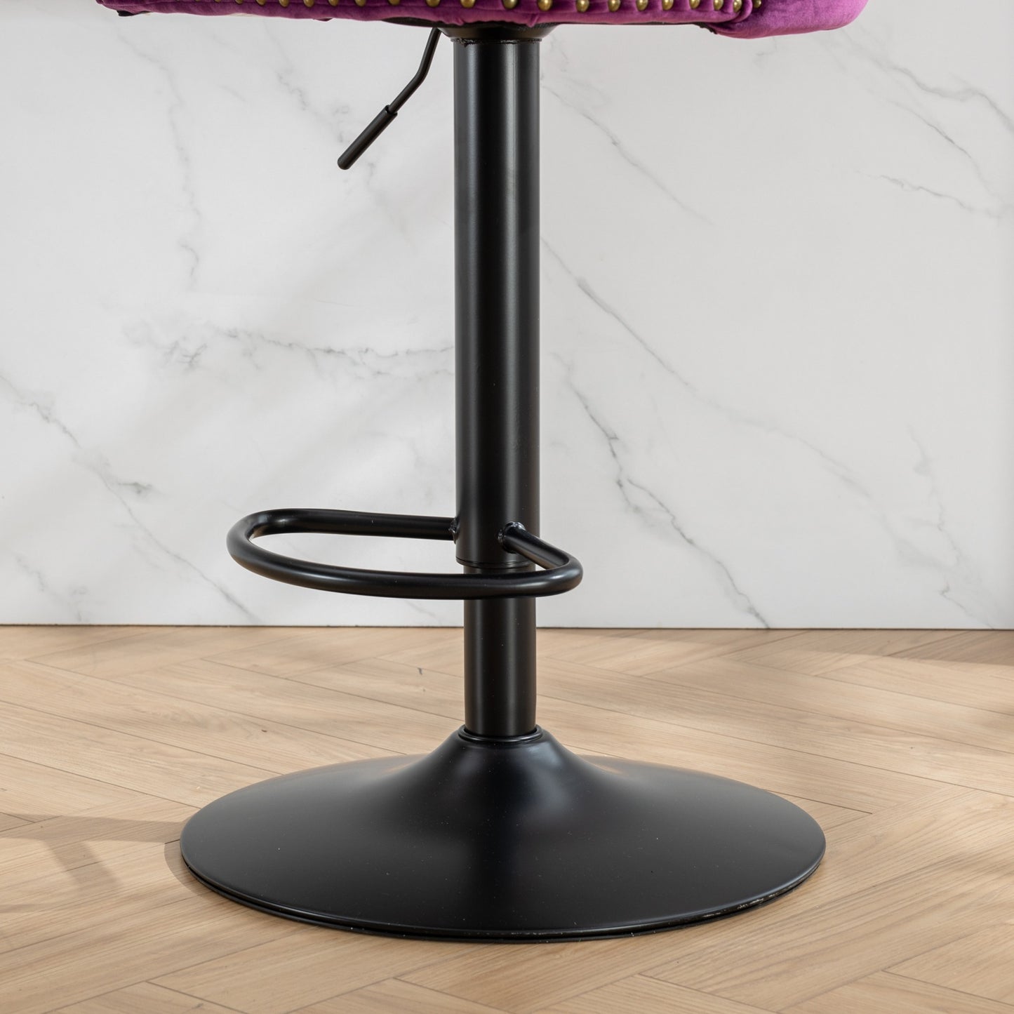 Swivel Velvet Barstools Adjusatble Seat Height From 25-33 Inch