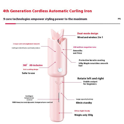 Wireless Hair Curler Home Portable Lazy