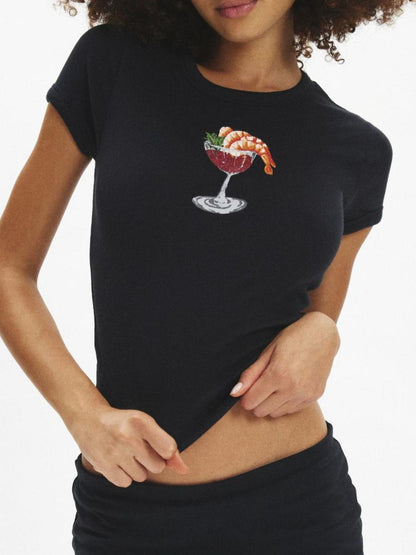 Graphic Round Neck Short Sleeve T-Shirt