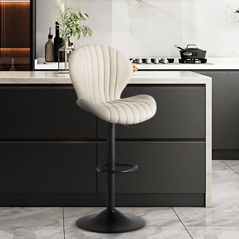 Bar Stools Set Of 2 Modern Swivel Bar Chairs, Barstools Counter Height With High Backrest, Easy 3-5 Minute Assembly