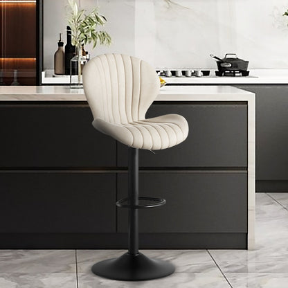 Bar Stools Set Of 2 Modern Swivel Bar Chairs, Barstools Counter Height With High Backrest, Easy 3-5 Minute Assembly