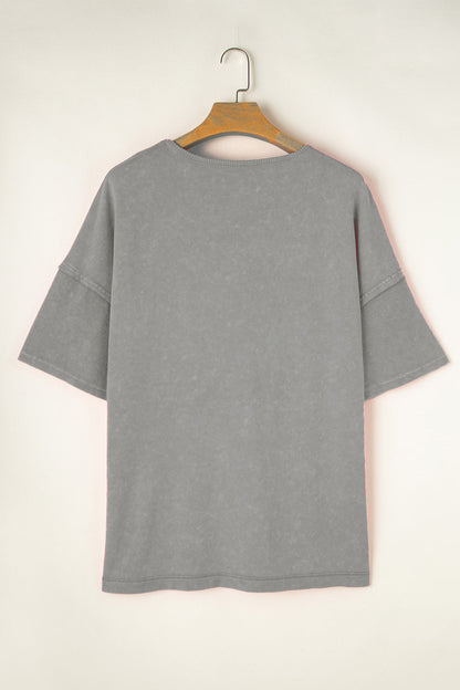 Plus Size Round Neck Half Sleeve T-Shirt