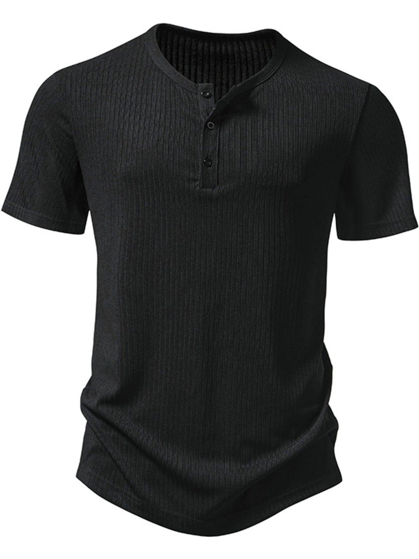 Men's Button Detail Short Sleeve T-Shirt