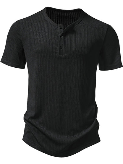 Men's Button Detail Short Sleeve T-Shirt