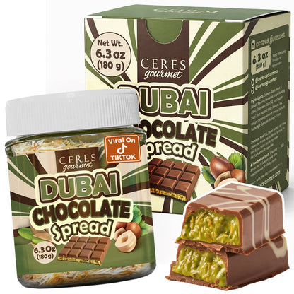 Dubai Chocolate Spread – 6.35 oz for Breakfast, Snacks, and Desserts
