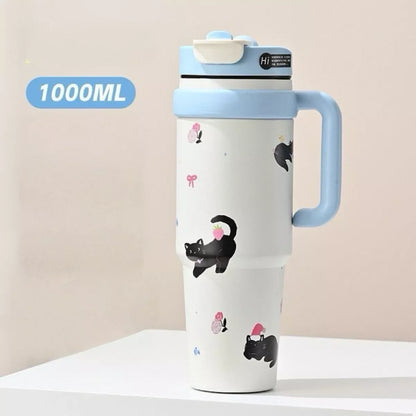 Large Capacity Water Bottle with Straw