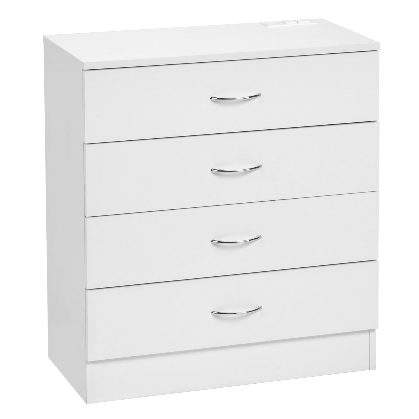 4 Drawers, 2 USB  2 Sockets, Bedside Table