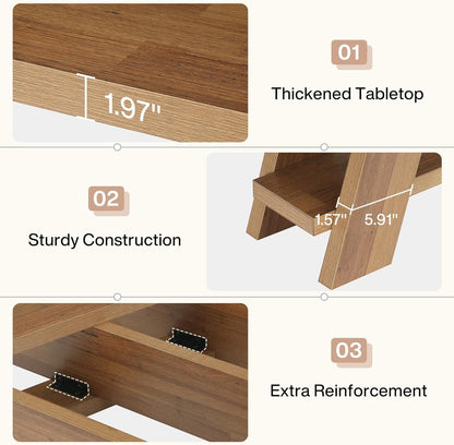 70.9" Extra Long Console Table With Storage, 3-Tier Narrow Wooden Sofa Table Behind The Couch
