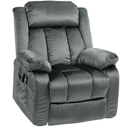 Power Lift Recliner Chair for Elderly, Electric Lift Chair with Massage and Heat, Remote Control, Gray