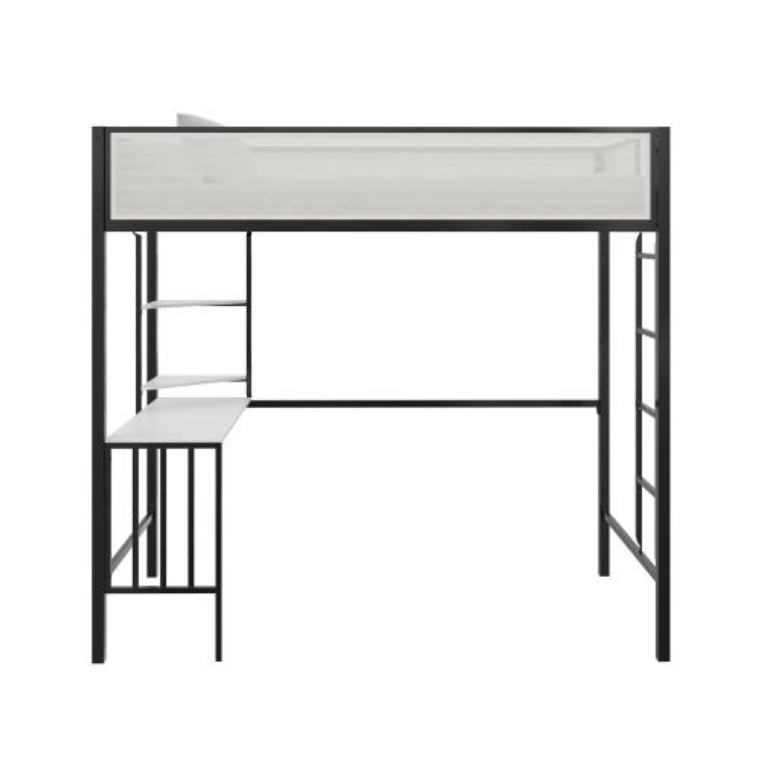 Axel Twin Loft Bed With Desk & Shelves