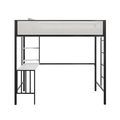 Axel Twin Loft Bed With Desk & Shelves