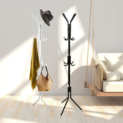 Black-White Options -- 1Pc Standing Coat Hat Rack Organizer