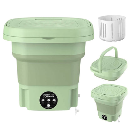 Foldable Laundry Machine with Detachable Drain Basket